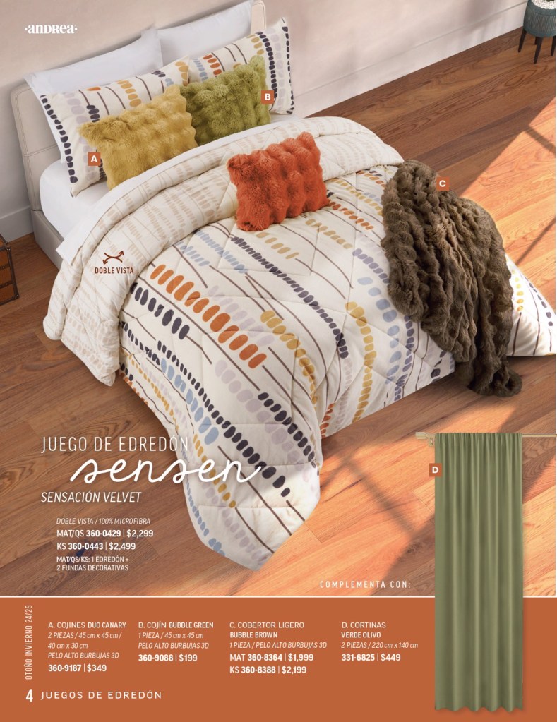 Catálogo Andrea Home 2024 sabanas 