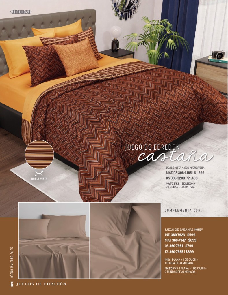 Catálogo Andrea Home 2024 sabanas 